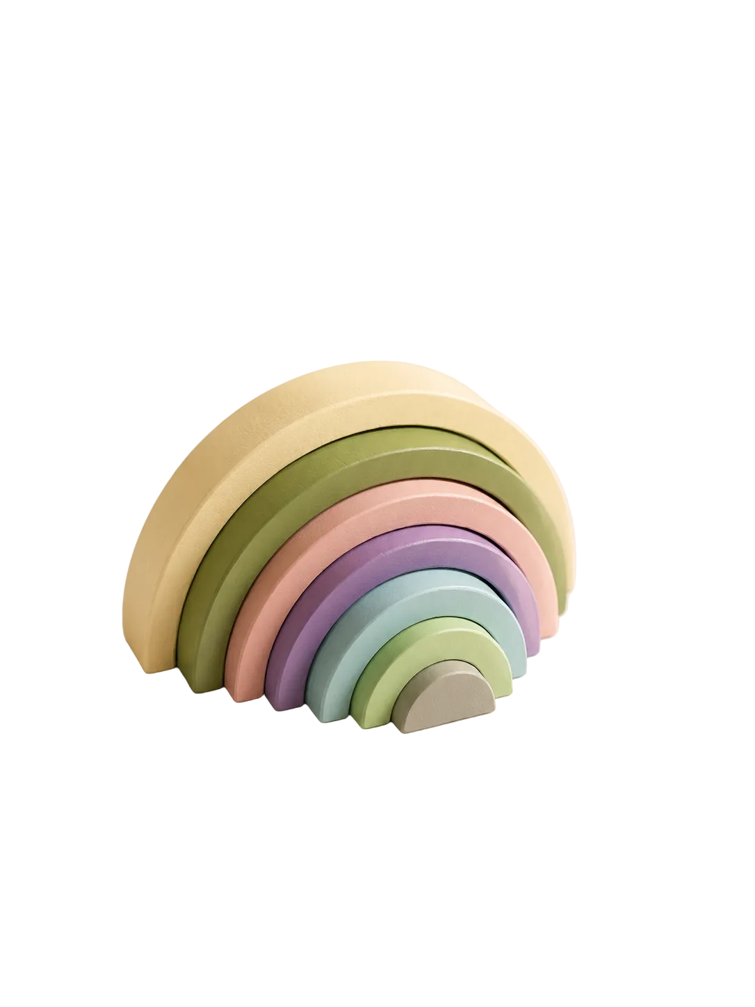 Wooden Rainbow Stacker — Shapes, Colors & Open-Ended Play |