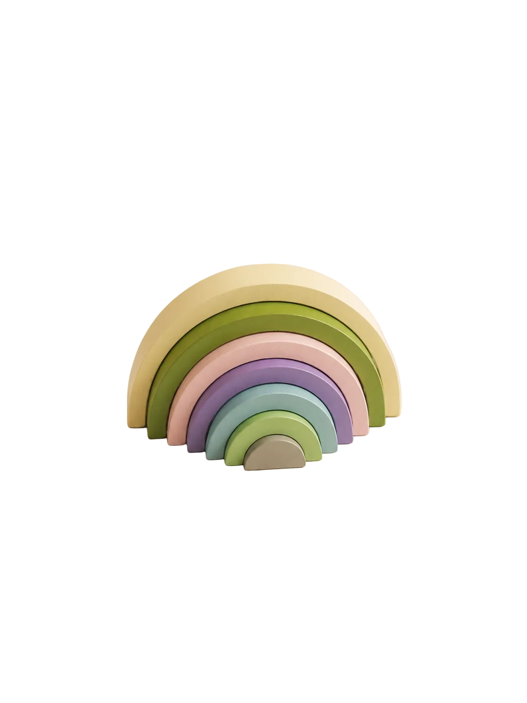 Wooden Rainbow Stacker — Shapes, Colors & Open-Ended Play |