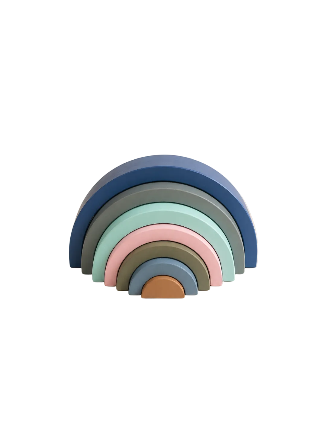 Wooden Rainbow Stacker — Shapes, Colors & Open-Ended Play |