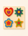 Wooden Shape Puzzle — Montessori Layered Shape Sorting Board