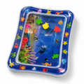 Blue baby water play mat — sensory tummy time toy